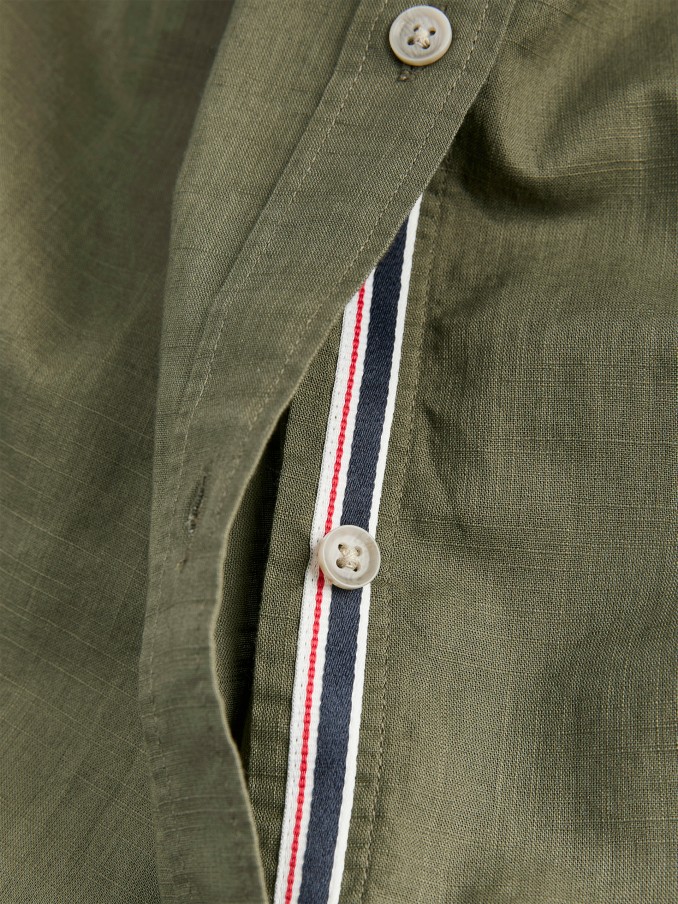 Camisa Jack & Jones Homem Jjhenry Slub Detail Shirt Ls