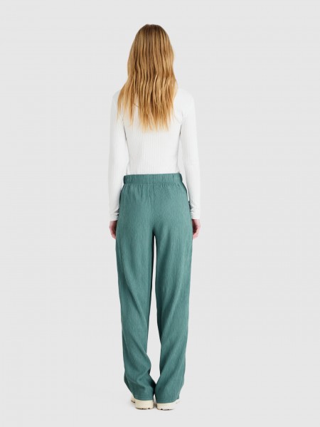 Pantalones Mujer Verde Only