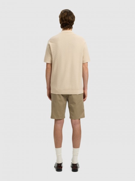 Polo Shirt Man Cream Selected