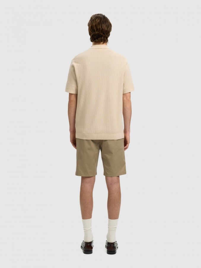 Polo Hombre Crema Selected