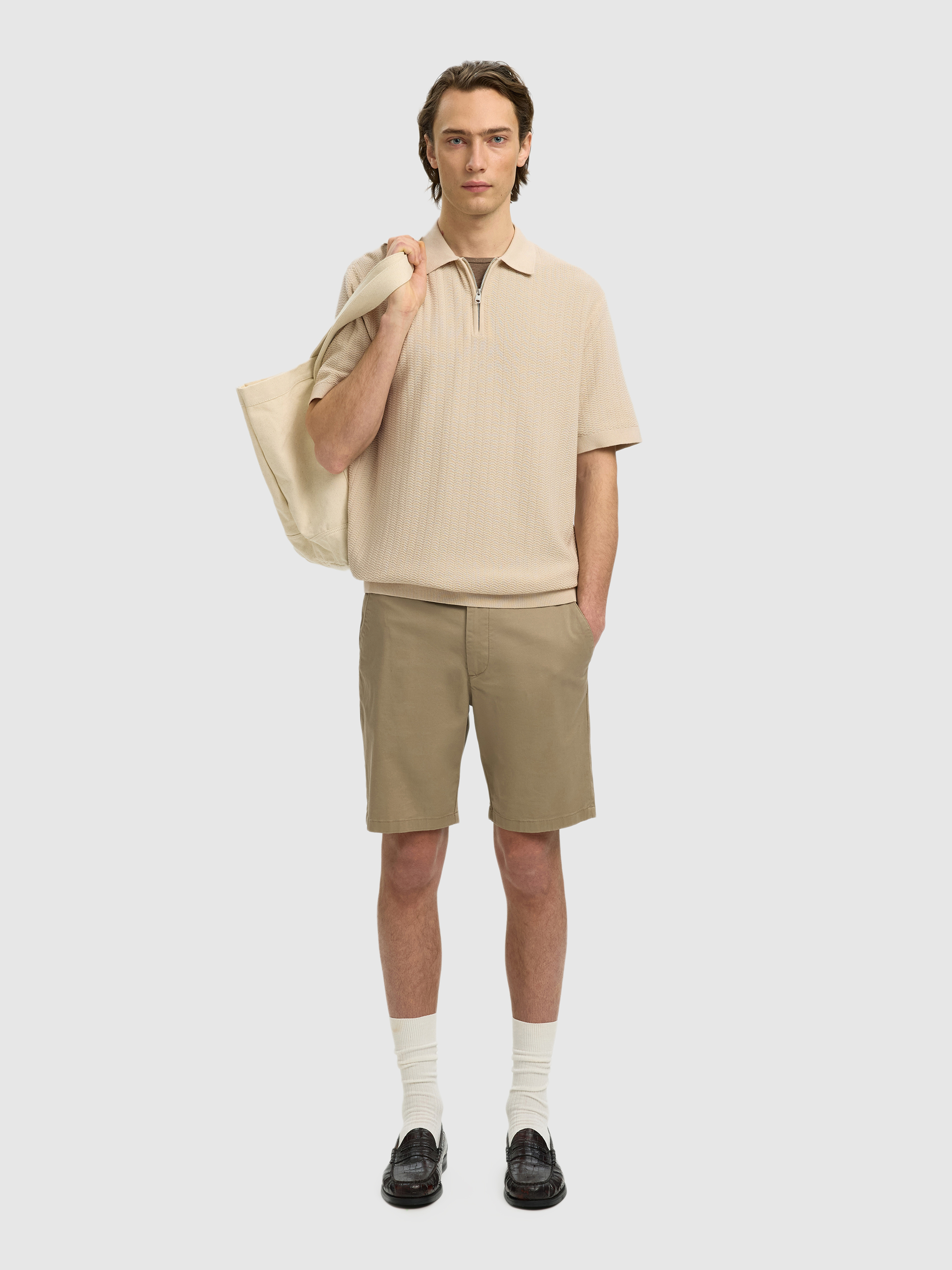 Polo Hombre Crema Selected