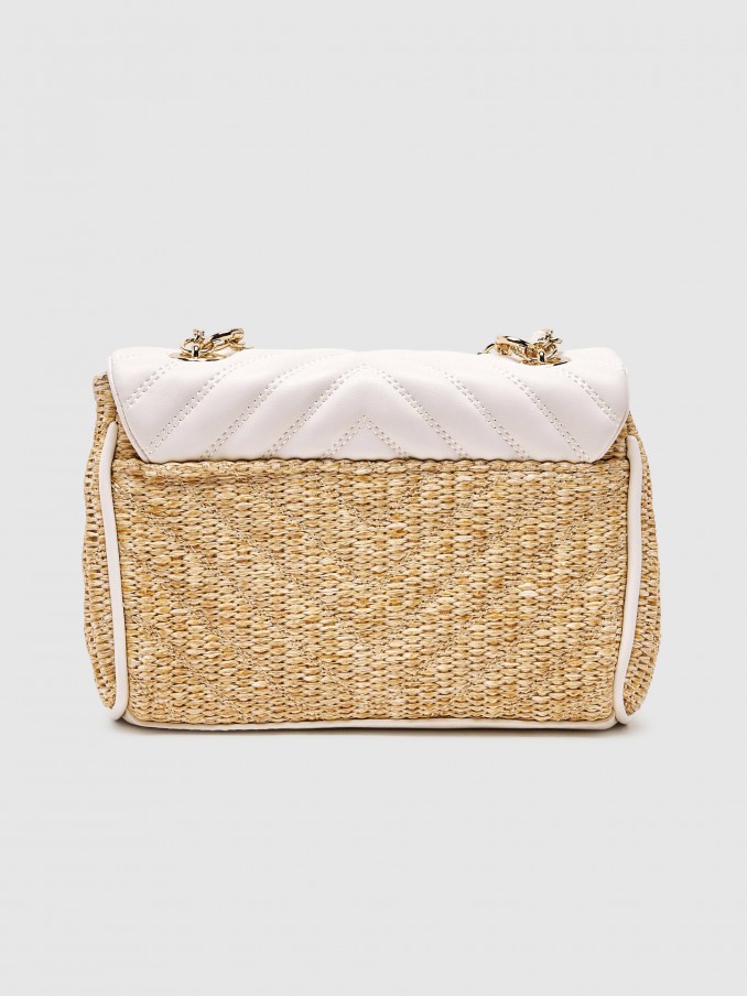 Mala Guess Menina Straw Crossbody Flap Bag