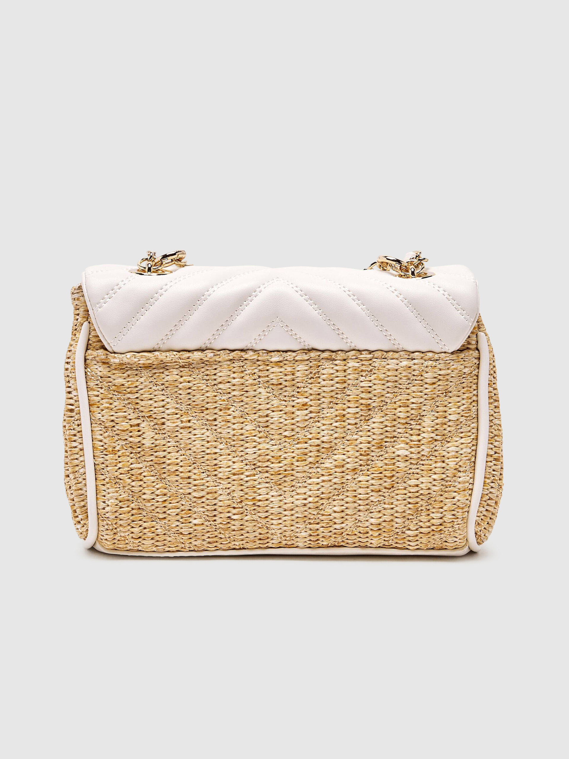 Mala Guess Menina Straw Crossbody Flap Bag