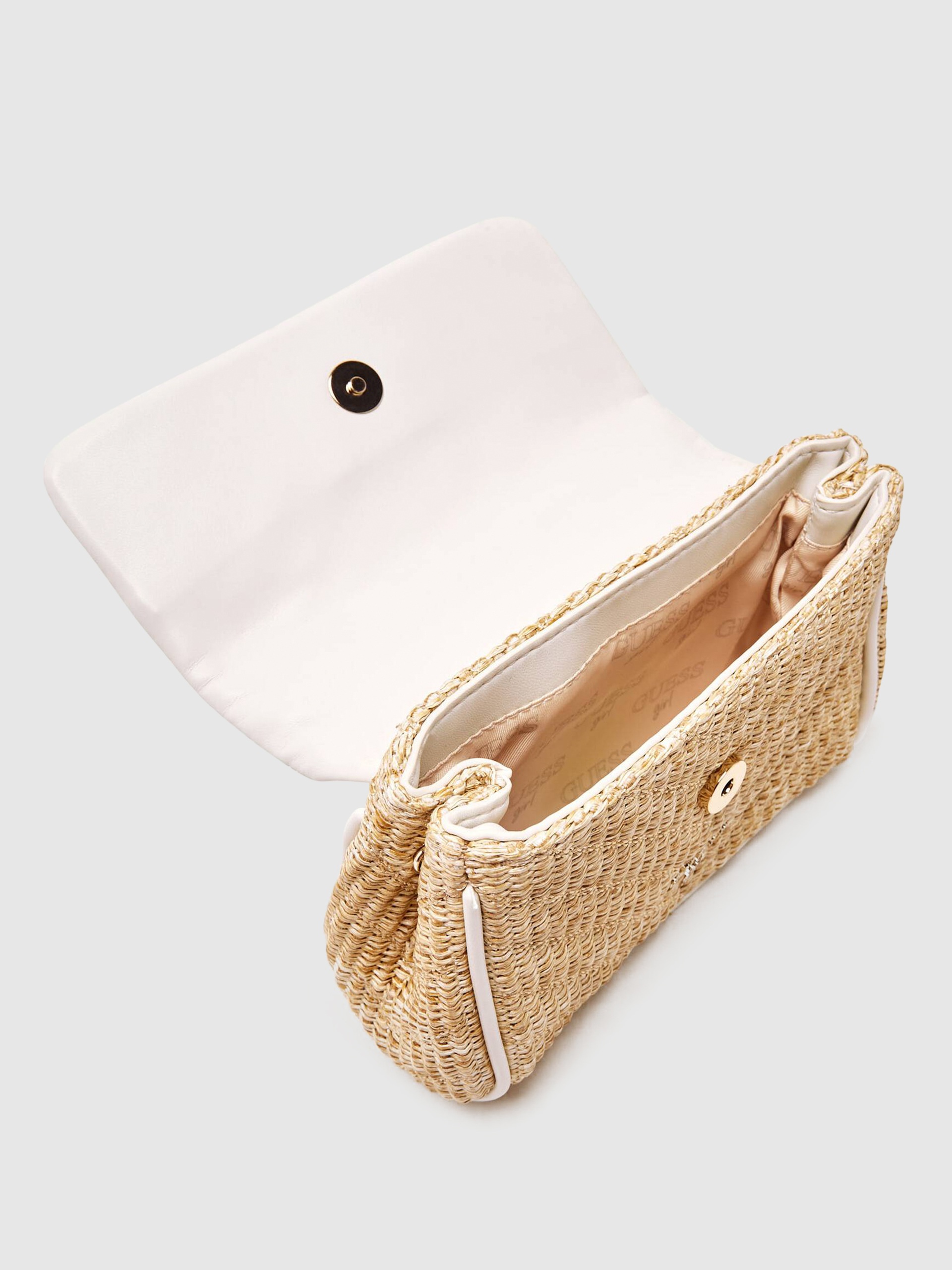 Mala Guess Menina Straw Crossbody Flap Bag