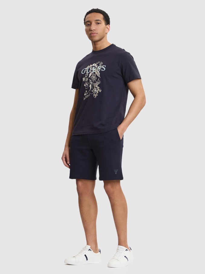 Shorts Man Navy Blue Guess