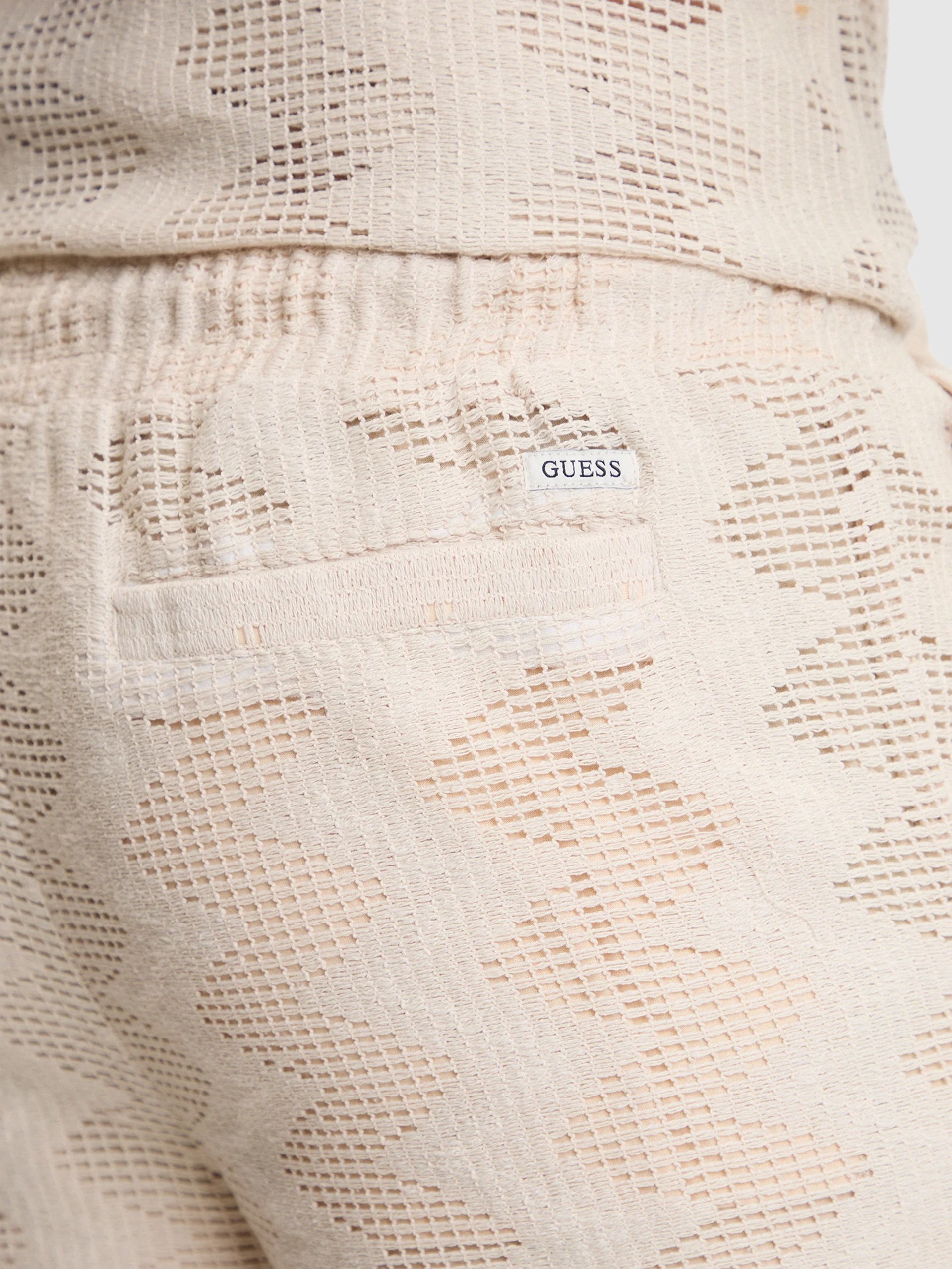 Pantalones Cortos Hombre Crema Guess