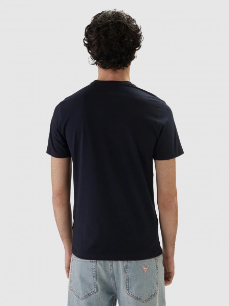 T-Shirt Guess Homem Cn Ss Triangle Hd Multicolor T