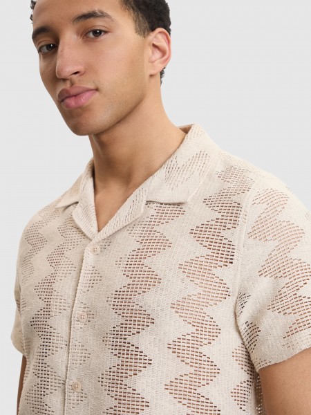 Shirt Man Cream Guess