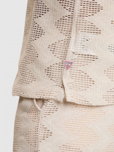 Shirt Man Cream Guess
