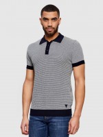 Polo Shirt Man Navy Blue Guess Polo Shirt Man Navy Blue Guess