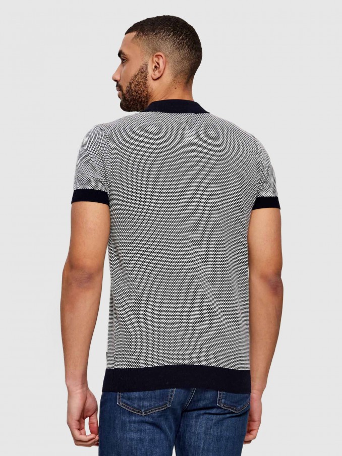 Polo Shirt Man Navy Blue Guess