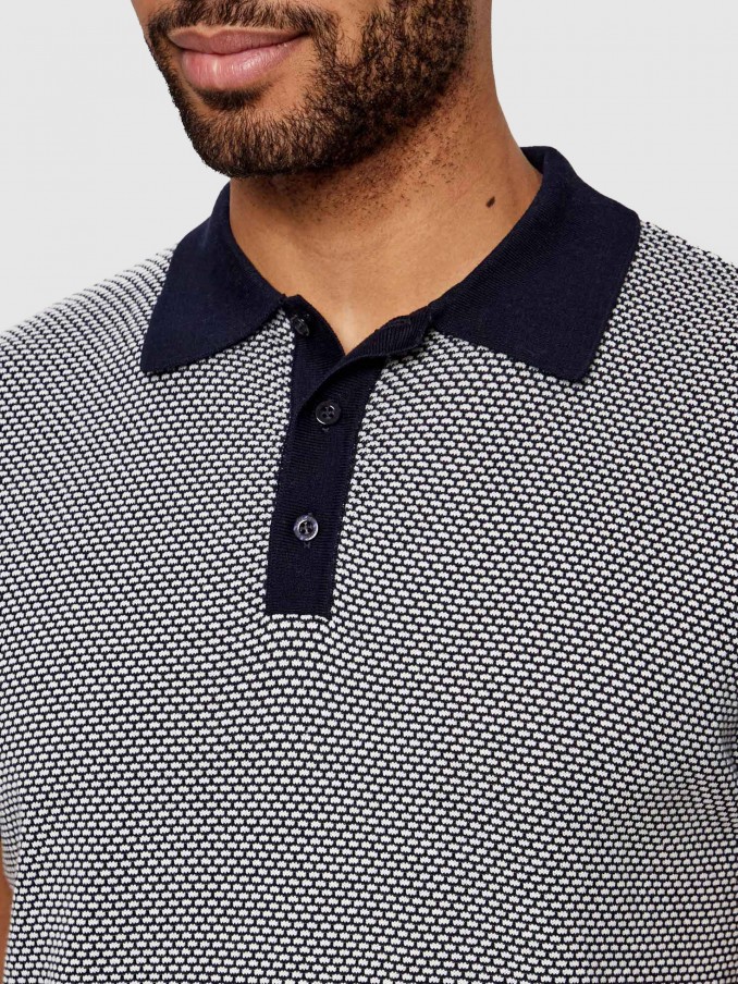 Polo Shirt Man Navy Blue Guess