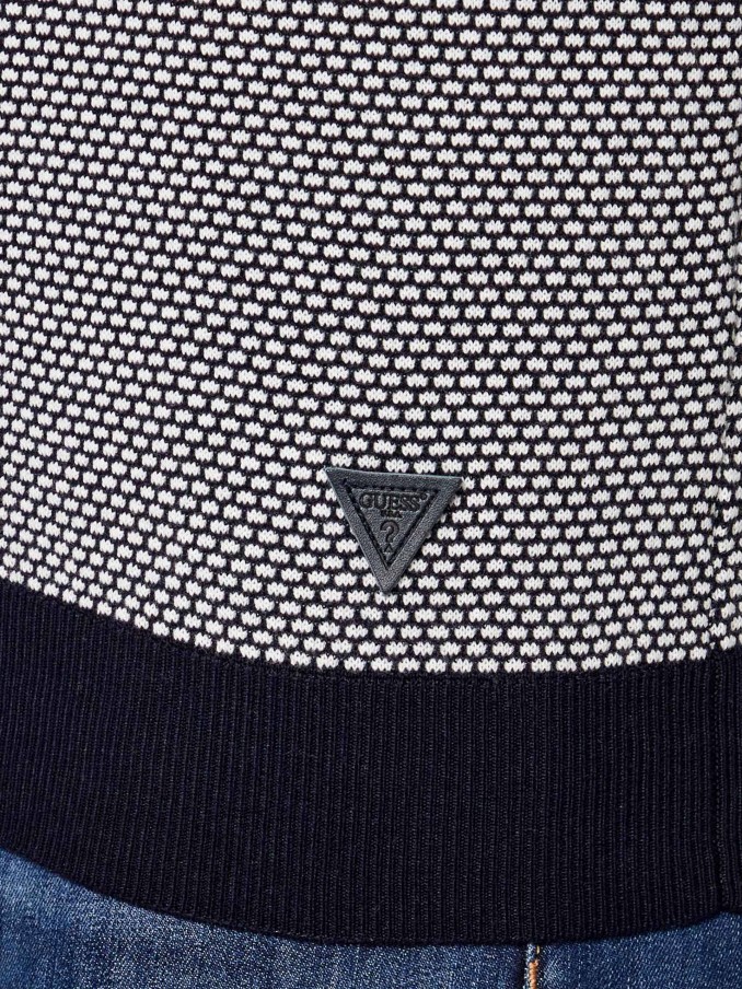 Polo Shirt Man Navy Blue Guess