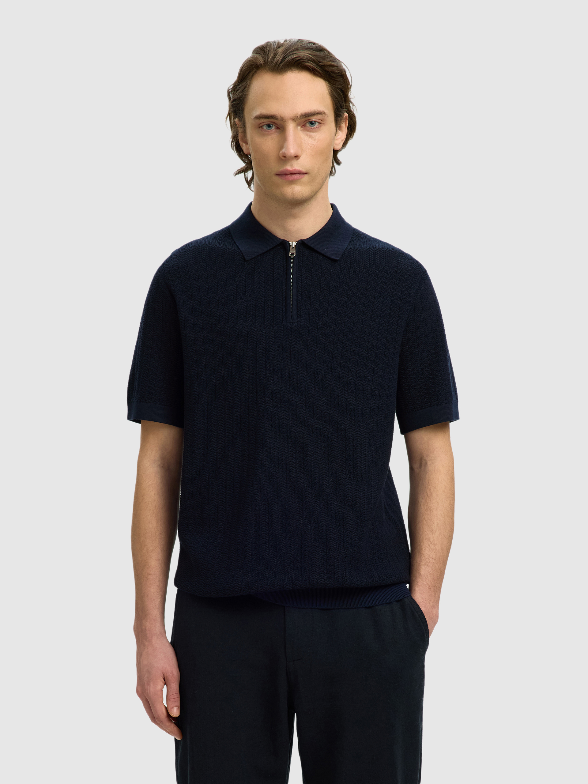 Polo Hombre Azul Marino Selected