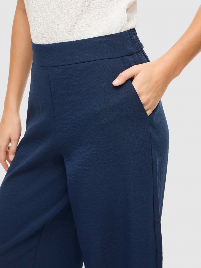 Pants Woman Navy Blue Vila