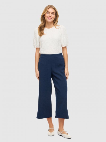 Pants Woman Navy Blue Vila Pants Woman Navy Blue Vila