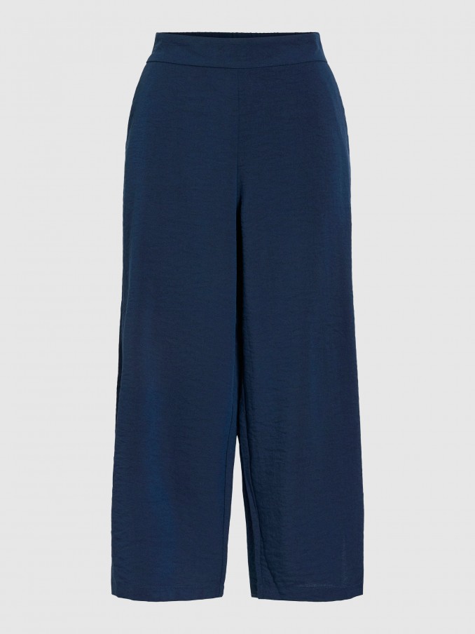 Pants Woman Navy Blue Vila