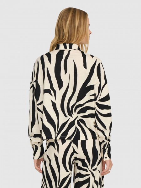 Camisa Only Mulher Onlsakura Ls Reg Shirt Wvn