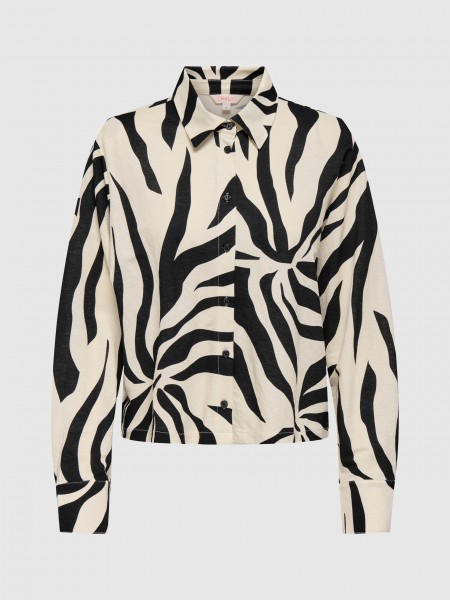 Camisa Only Mulher Onlsakura Ls Reg Shirt Wvn