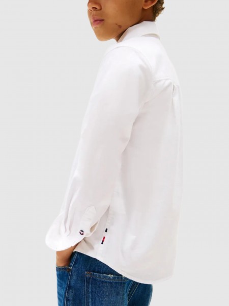 Camisa Tommy Hilfiger Menino Flag Oxford Shirt Ls