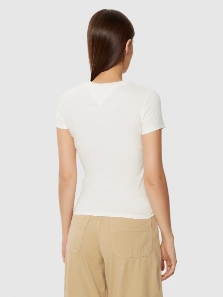 T-Shirt Mulher Tjw Slim Linear Tee Ext Tommy Jeans