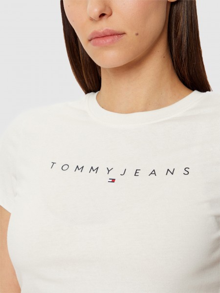 T-Shirt Mulher Tjw Slim Linear Tee Ext Tommy Jeans