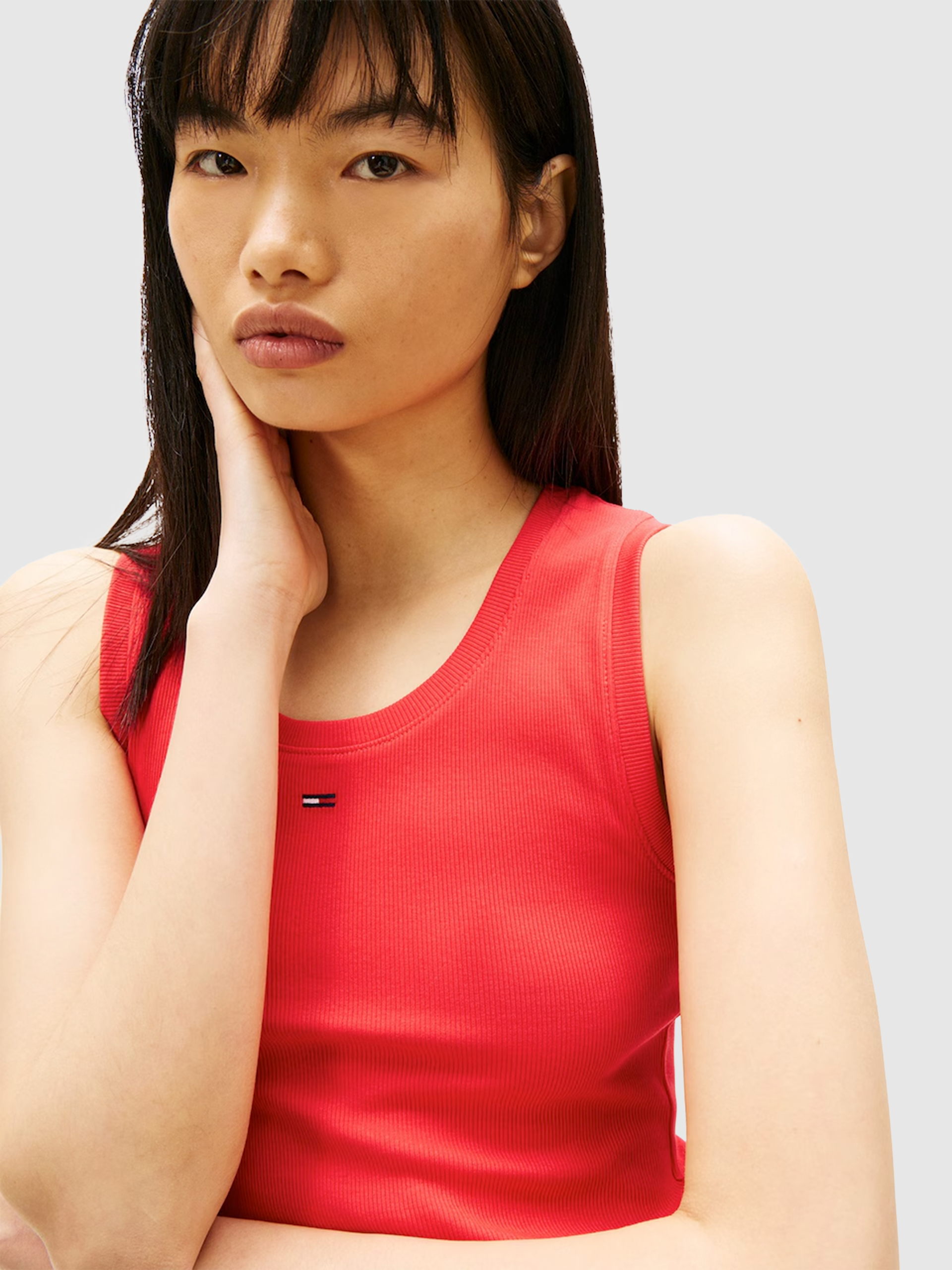 T-Shirt Woman Red Tommy Jeans