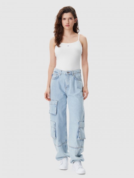 Shirt Woman White Tommy Jeans Shirt Woman White Tommy Jeans