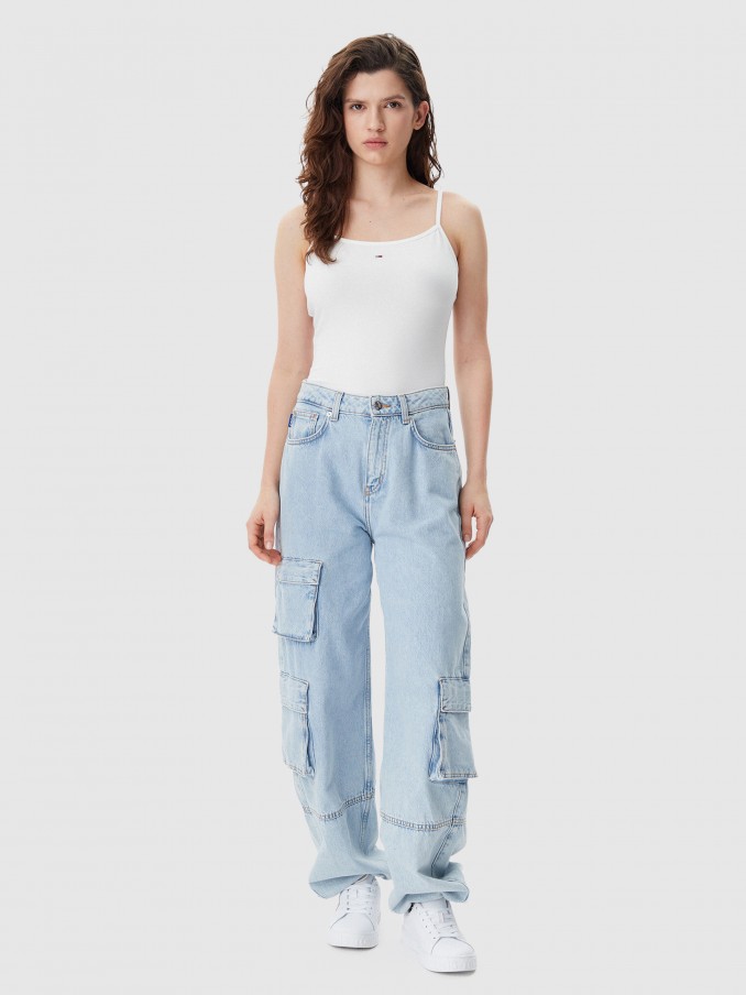 Shirt Woman White Tommy Jeans