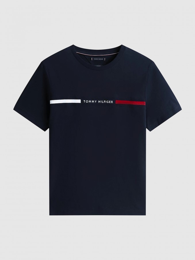T-Shirt Homem Hilfiger Chest Insert Tee Tommy Hilfiger