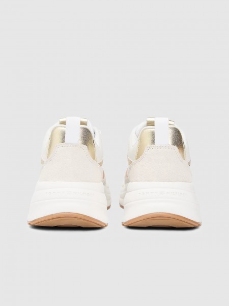 Sapatilha Tommy Hilfiger Mulher Th Chunky Runner  Metallic