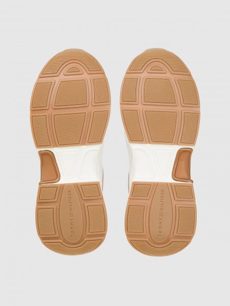Sapatilha Tommy Hilfiger Mulher Th Chunky Runner  Metallic