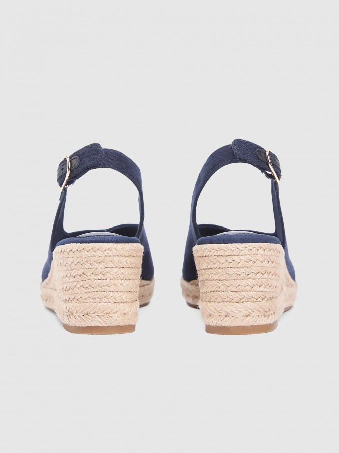 Sandals Woman Navy Blue Tommy Hilfiger Footwear