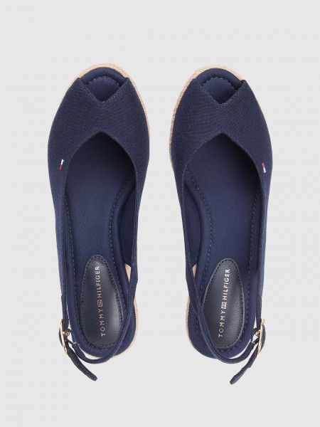 Sandals Woman Navy Blue Tommy Hilfiger Footwear