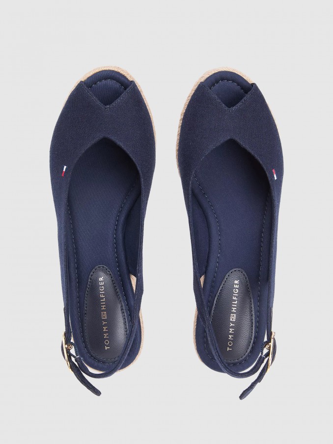 Sandals Woman Navy Blue Tommy Hilfiger Footwear