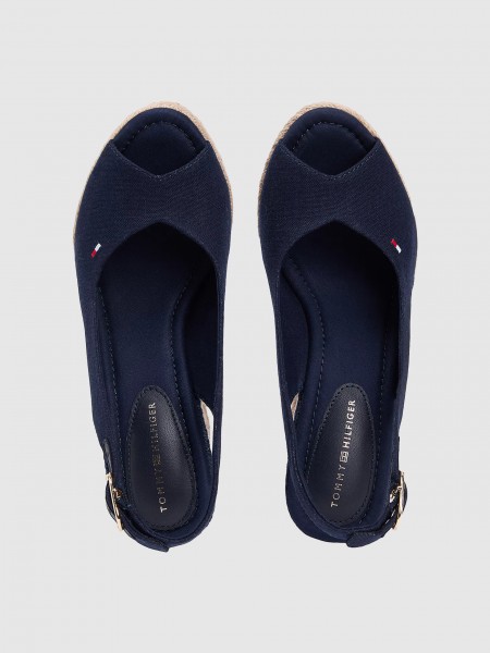 Sandals Woman Navy Blue Tommy Hilfiger Footwear