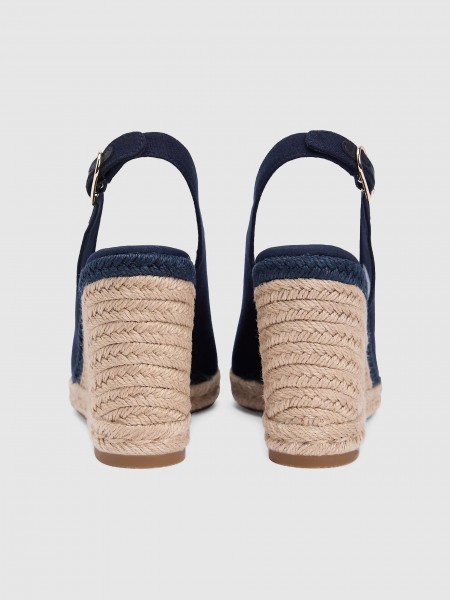 Sandals Woman Navy Blue Tommy Hilfiger Footwear