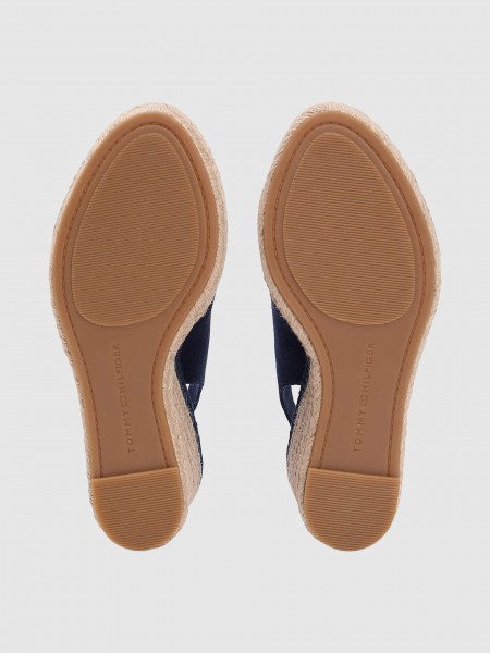 Sandals Woman Navy Blue Tommy Hilfiger Footwear