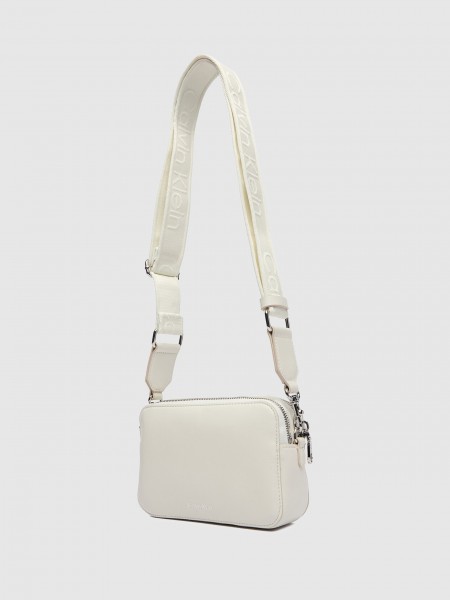 Mala Calvin Klein Mulher Webbing Double Strap Camera Bag