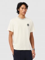 T-Shirt Lacoste Homem French Made Badge Accent Cotton Tshirt T-Shirt Lacoste Homem French Made Badge Accent Cotton Tshirt