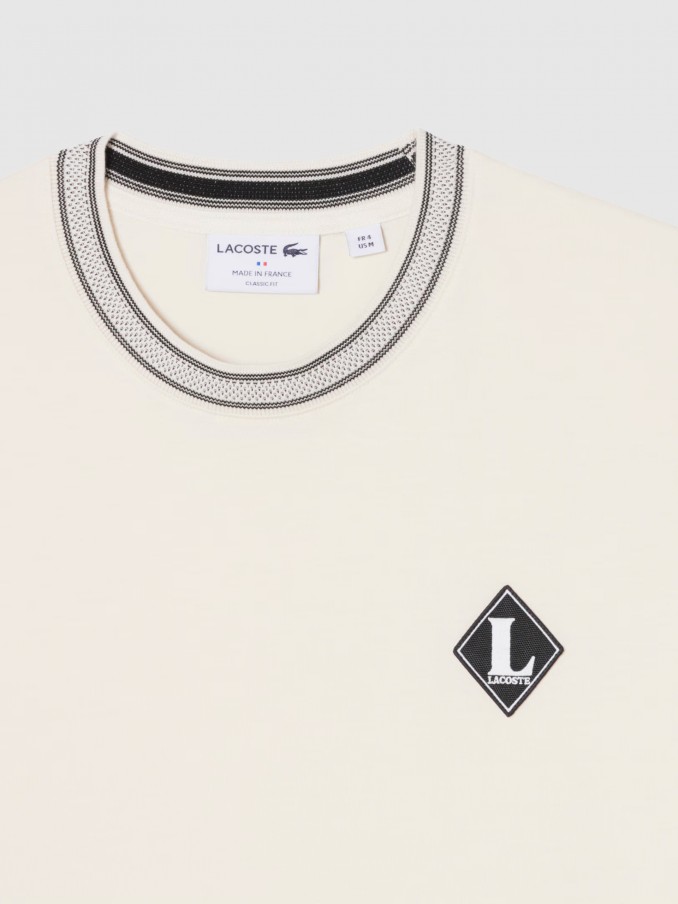 T-Shirt Lacoste Homem French Made Badge Accent Cotton Tshirt