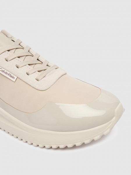 Sapatilha Calvin Klein Mulher Eva Runner Lace Up Mat Mix