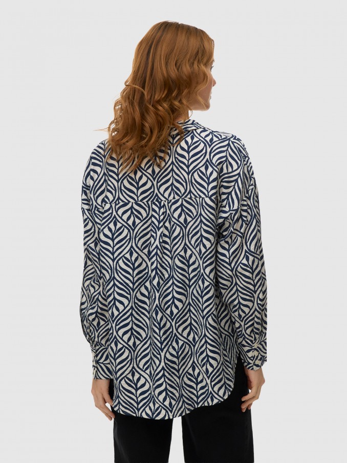 Camisa Vero Moda Mulher Vmjosie Ls Oversize Shirt Wvn Ga