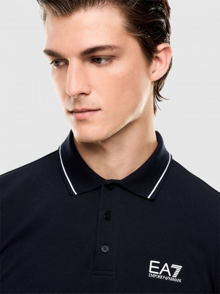 Polos Homem Train Core Id M Polo Pq St Cc - Train Core Id M Polo Pq St Cc Ea7  Emporio  Armani