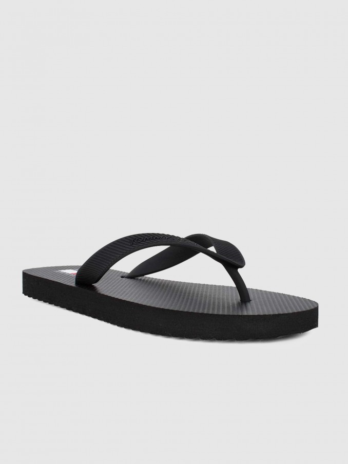 Flip Flops Man Black Tommy Hilfiger Footwear