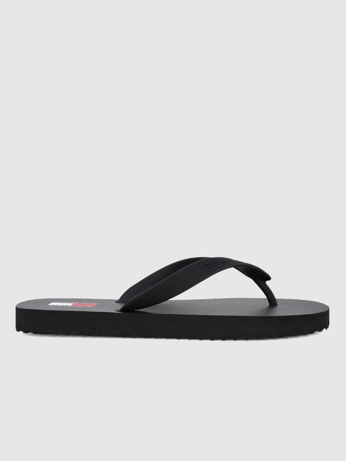 Flip Flops Man Black Tommy Hilfiger Footwear