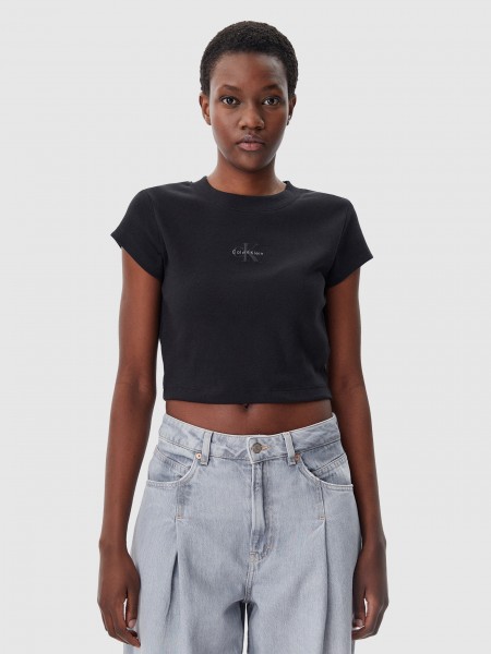 T-Shirt Woman Black Calvin Klein T-Shirt Woman Black Calvin Klein