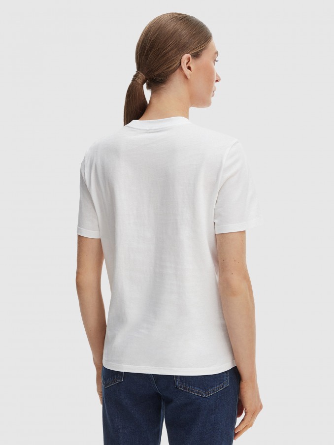 Camiseta Mujer Blanco Calvin Klein
