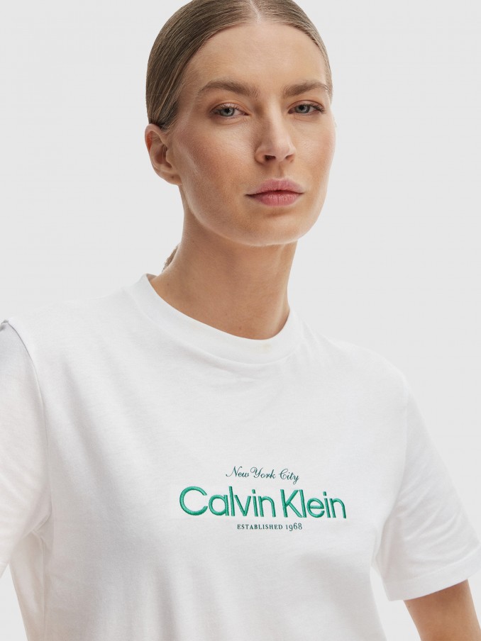 Camiseta Mujer Blanco Calvin Klein