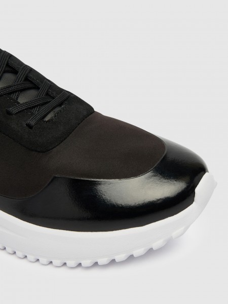Sapatilha Calvin Klein Mulher Eva Runner Lace Up Mat Mix